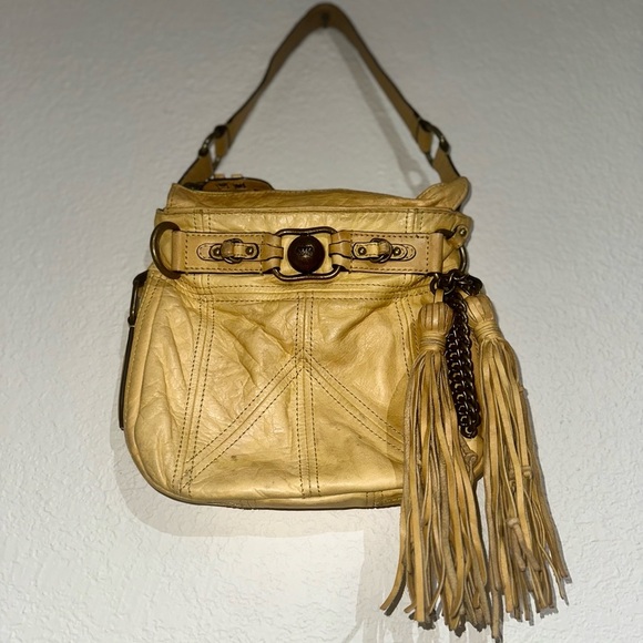 Juicy Couture | Vintage Yellow Tassel Leather Handbag - Picture 1 of 9